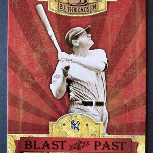 Babe Ruth 2004 Donruss Throwback Threads Blast Form The Past Insert Baseball Card #BP-3 - New York Yankees **Serial #/1500**