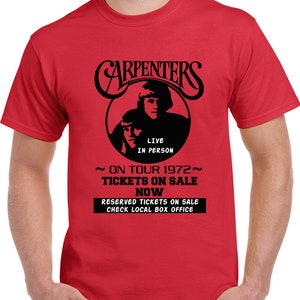 Carpenters Logo-Black- On Tour 1972 Short Sleeve T Shirt