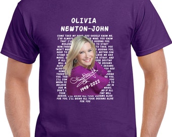 Olivia Newton John "Magic" lyric background Short Sleeve T Shirt