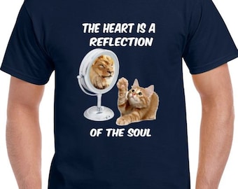 Kattreflektion Hjärta Kortärmad T-shirt