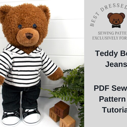 PYJAMAS / PAJAMAS Pjs PDF Pattern for Teddy Bear. Fits Build A - Etsy