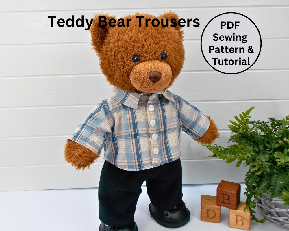 TEDDY BEAR TROUSERS (pants) Pdf Pattern Fits 15-18 Inch Teddy