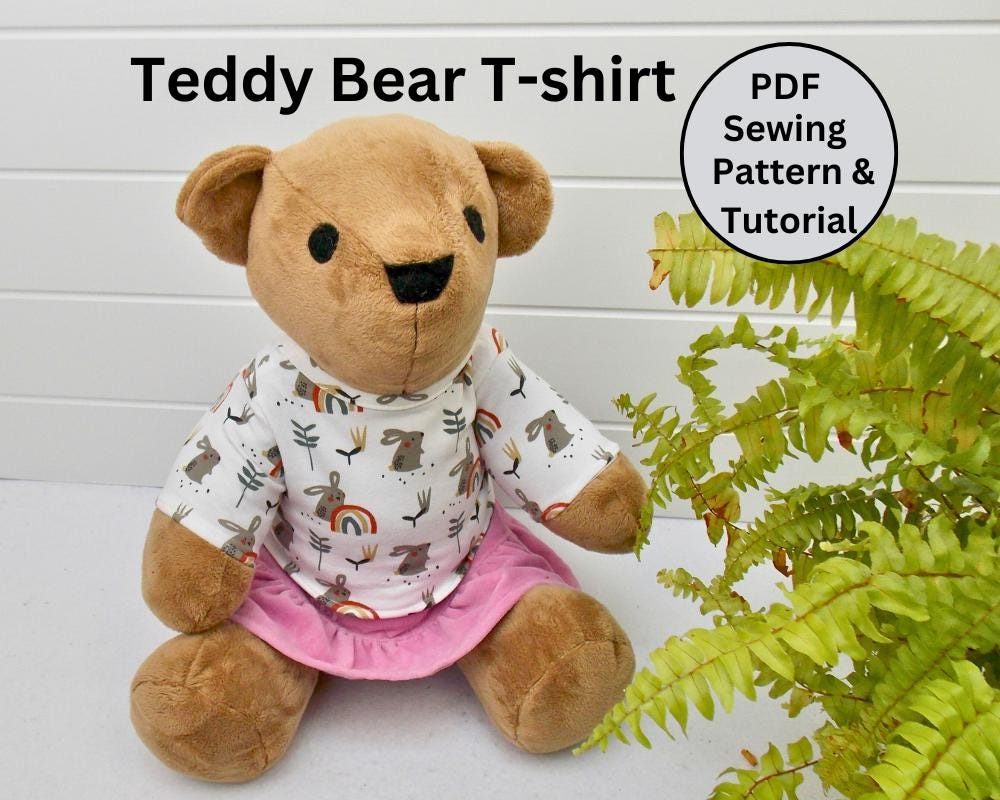 TEDDY BEAR T-SHIRT Pdf Pattern Fits 15-18 Inch Teddy Bears Such as Build a Bear. Teddy Bear Clothes Sewing Pattern Tutorial - Etsy teddy-bear-t-shirt-pdf-pattern-fits-15-18-inch-teddy-bears-such-as-build-a-bear-teddy-bear-clothes-sewing-pattern-tutorial-etsy
