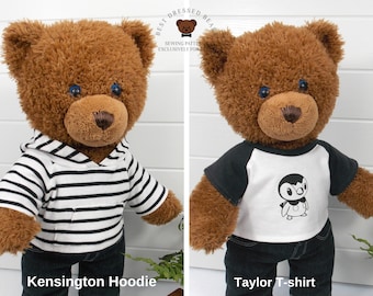 BESTonZON - 2 Juegos De Ropa Para Oso De Peluche De 30 Cm - Incluye Pantalones Con Tirantes BESTonZON - 2 Juegos De Ropa Para Oso De Peluche De 30 Cm - Incluye Pantalones Con Tirantes