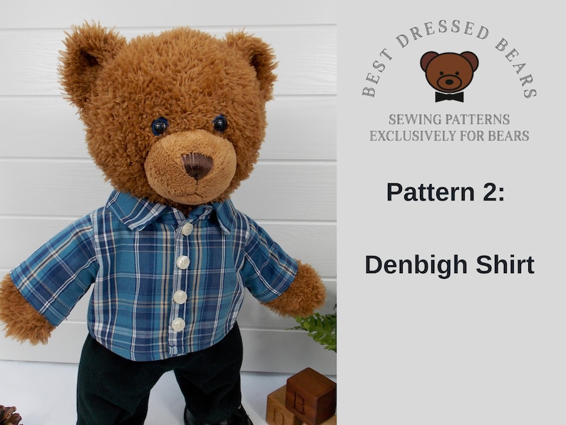 2 X PDF Patterns: Teddy Bear Trousers &amp; Teddy Bear Shirt. Fits - Etsy