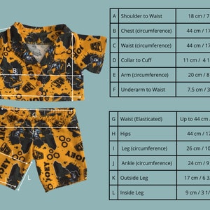 PYJAMAS / PAJAMAS Pjs PDF Pattern for Teddy Bear. Fits 15-18 Inch Bears ...