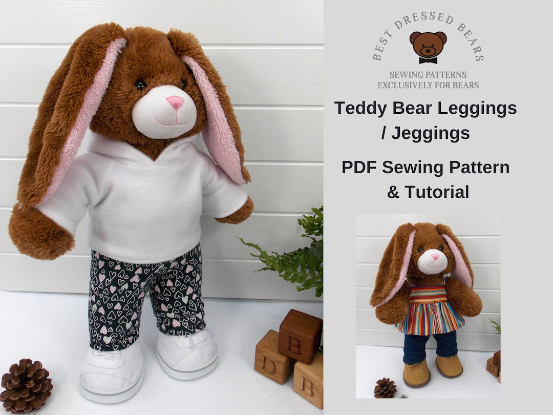 Teddy Bear Print Pattern Women Leggings
