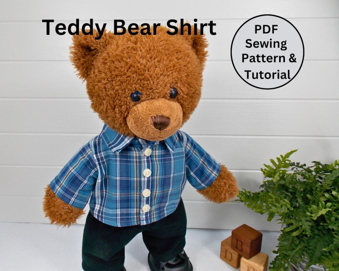 TEDDY BEAR SHIRT Pdf Pattern Fits 15-18 Inch Teddy Bears Such as Build a Bear. Teddy Bear Clothes Sewing Pattern + Tutorial - Etsy teddy-bear-shirt-pdf-pattern-fits-15-18-inch-teddy-bears-such-as-build-a-bear-teddy-bear-clothes-sewing-pattern-tutorial-etsy