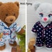 PYJAMAS / PAJAMAS Pjs PDF Pattern for Teddy Bear. Fits 15-18 Inch Bears ...