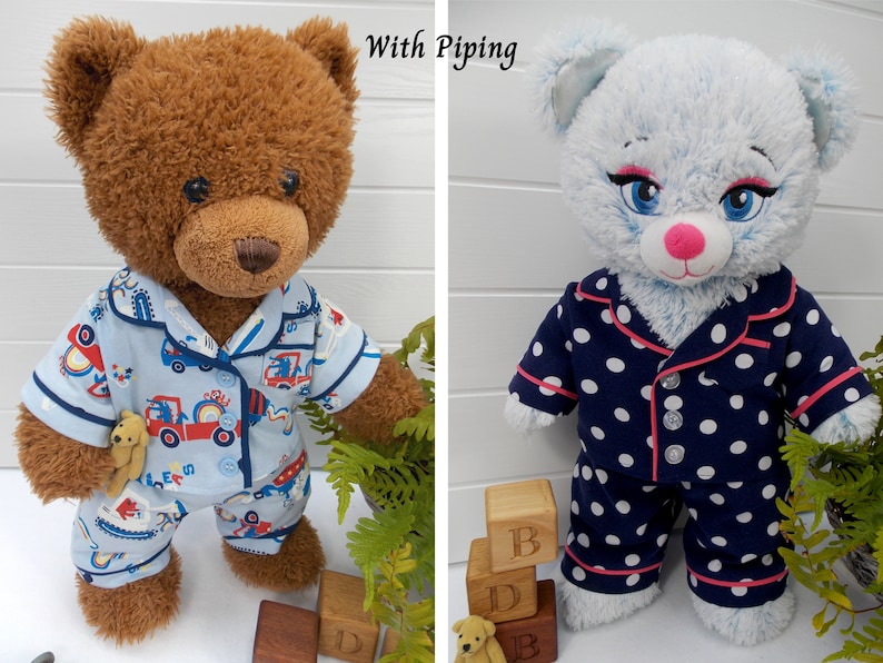 Teddy Bear Clothes Sewing Pattern - Teddy Bear Pyjamas / Teddy Bear Pajamas / Teddy Bear PJs