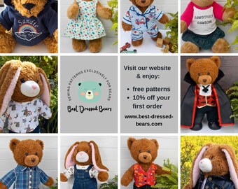 Cute Teddy Vestaglia Teddy Bear X PDF Patterns For Teddy Bear