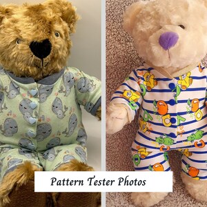 Teddy Bear Sleepsuit /onesie - PDF Pattern - Fits 15-18 Inch Teddy ...