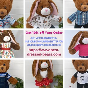 PYJAMAS / PAJAMAS Pjs PDF Pattern for Teddy Bear. Fits Build A - Etsy UK