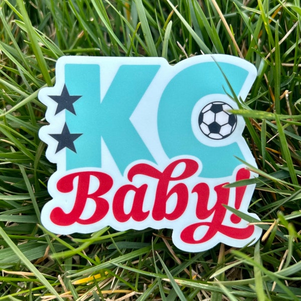 KC Baby! KC Current Waterproof Sticker | UV Safe | Professionally Printed in Kc! | Kc Chiefs Sticker | 3" Wide | Kansas City Bumper Sticker