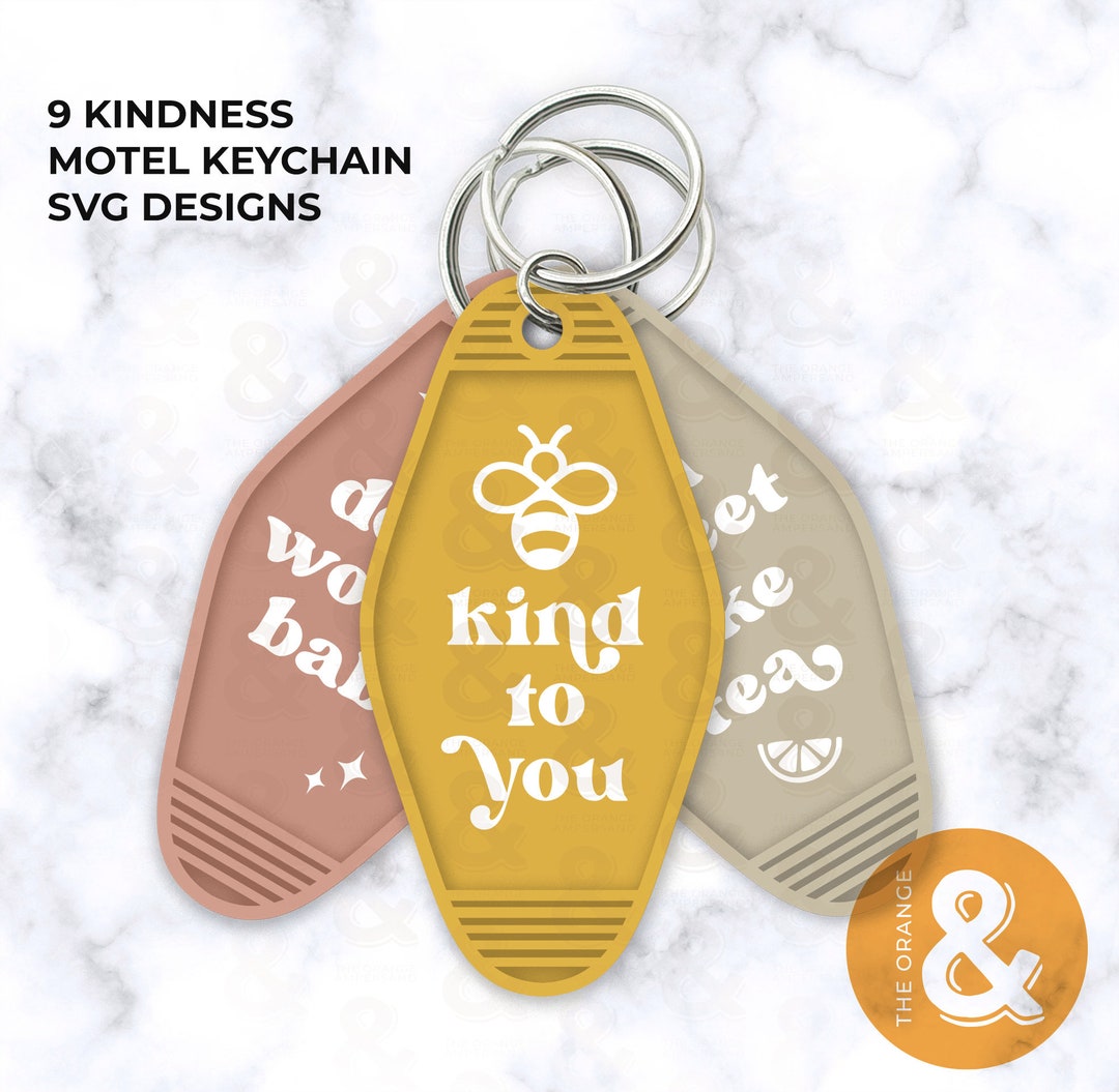 Kindness Retro Motel Keychain SVG Bundle Bee SVG Cricut Cut File Retro ...