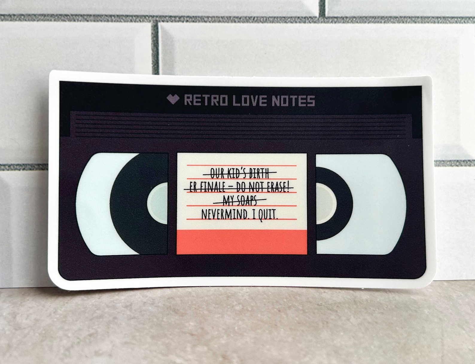 Vhs Sticker Funny VHS Tape Sticker | UV Safe & Waterproof | Vintage-style Stickers ...