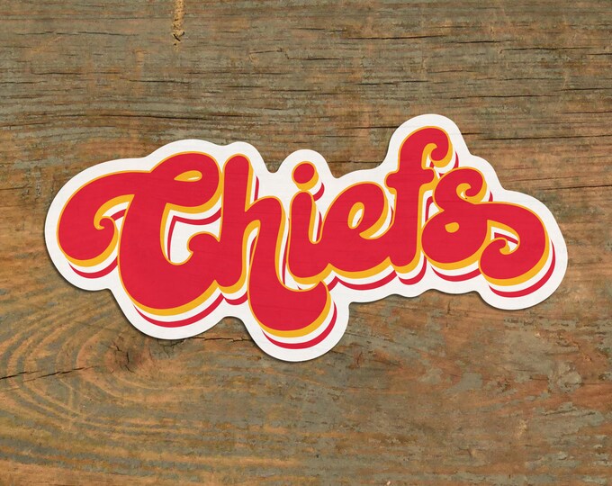 Retro-inspired Kansas City Chiefs Sticker | 3