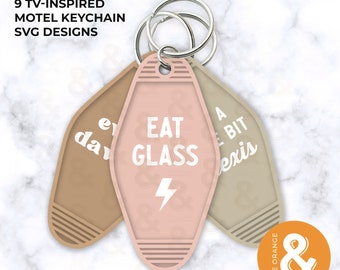 The Creek Motel Keychain SVG Bundle | Motel Keychain SVG | Cricut/Silhouette Cut File | Retro Hotel Keychain | Rosebud Cup or Shirt Transfer