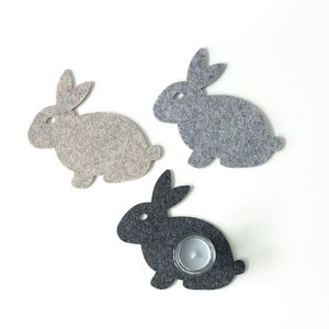 Rabbit Felt Coasters  /  Bunny Decor / Easter Bunny Coasters / Cute Coasters