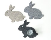 Sous-verres en feutre de lapin / Décoration de lapin / Sous-verres de lapin de Pâques / Sous-verres mignons