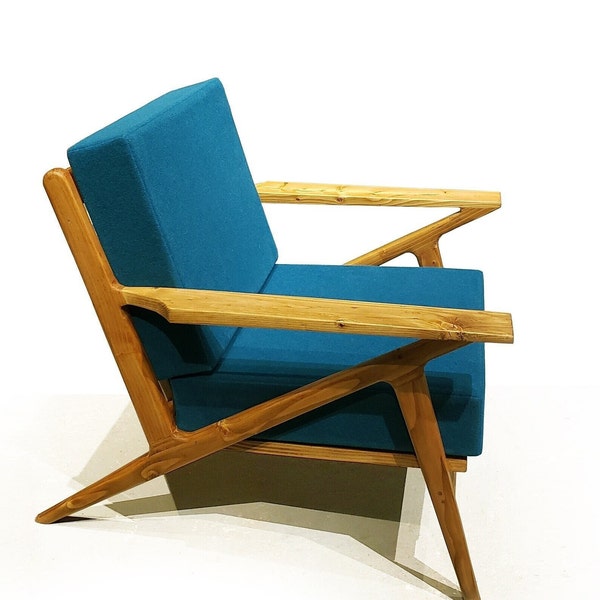 Custom Seat Cushion for Armchair / 100% Wool Felt / Single Cushion / Pouf Cushion / Different thickness - 2" / 2,5"/ 3"/ 4"  / Chair pad