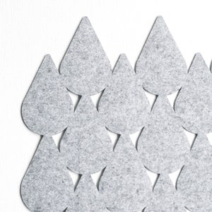 Bath Mat / Droplets / Polyester Felt / Kitchen mat / Nordic design image 1