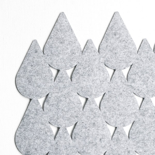 Bath Mat / Droplets / Polyester Felt / Kitchen mat / Nordic design