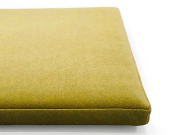 Custom Bench Cushion/ Window Seat Cover/ Banquette Cushion/ Microvelour/ Cushion 2" (5.5 cm) thick