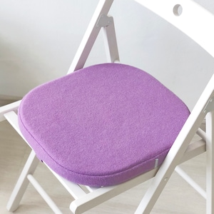 Seat Cushion with Straps / Chair Cushion / Floor Seating Pad / Modern Pillow / Wool Felt Cushion / Felt Pillow / 15.5х 14.5 image 3