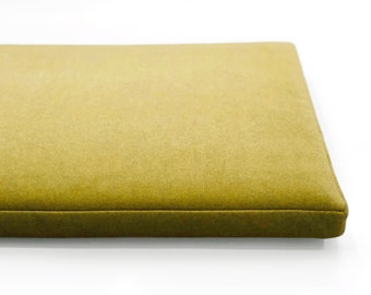 Custom Bench Cushion/ Window Seat Cover/ Banquette Cushion/ Microvelour/ Cushion 2" (5.5 cm) thick