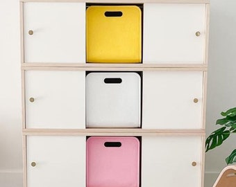 Toy Storage Bin/ Colorful Nursery Storage Basket/ Cute Toy Organiser/ Custom Options Available