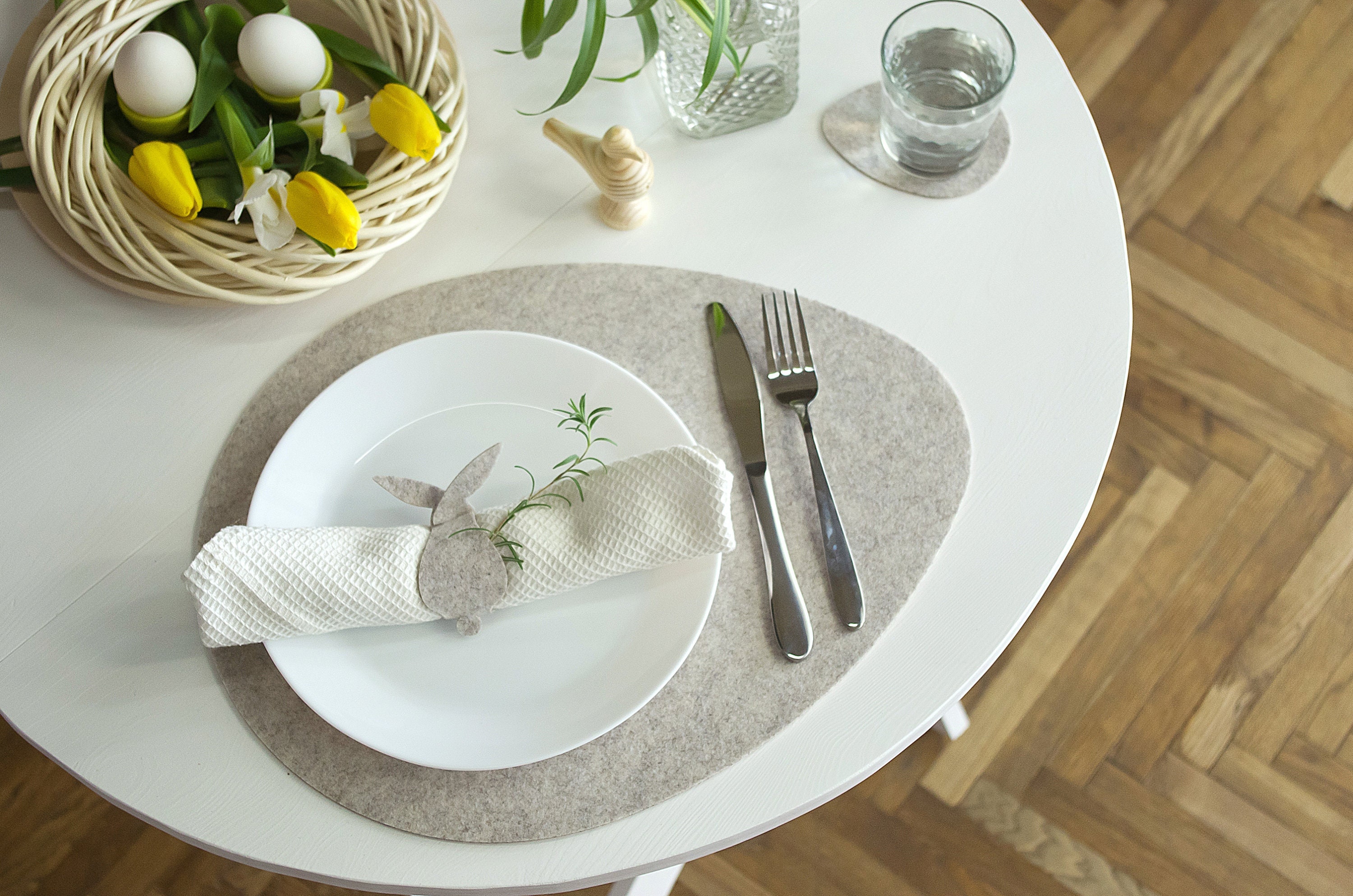 Set Oval Placemats/eggs Placemats /oval Felt Etsy