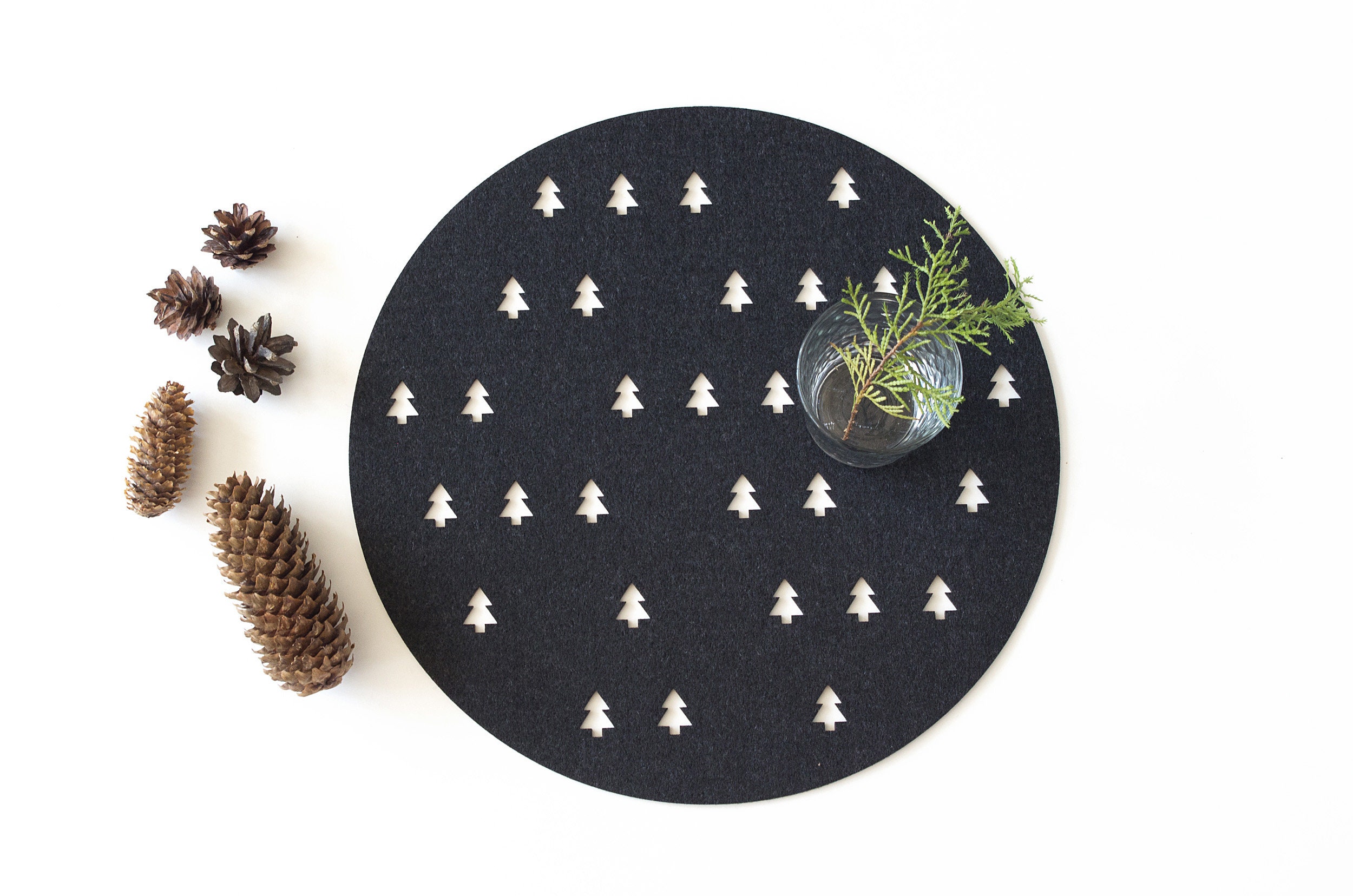 Scandinavian Placemats / Christmas Trees / Sets / Modern Etsy