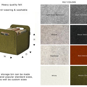 Modern Storage Basket / Felt Storage Bin / Household Storage / Possible in Custom Size image 2