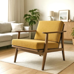 Custom Seat Cushion for Armchair / Set of 2 Cushion 100% Wool Felt / Pouf Cushion / Different thickness - 3&quot;/ 4&quot;  / Chair pad
