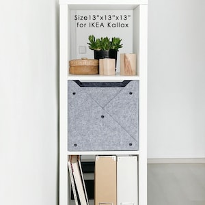 Storage Bin with Metal Buttons / Storage Box / Organizer / Collapsible Box / Possible in Custom Size