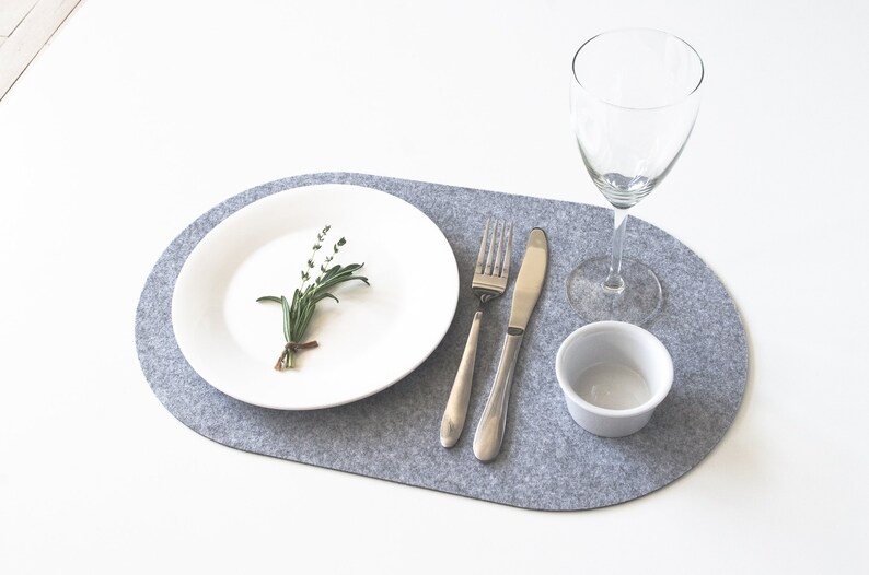 Set Oval Placemats/Table protector /Dining table sets/ Modern Etsy