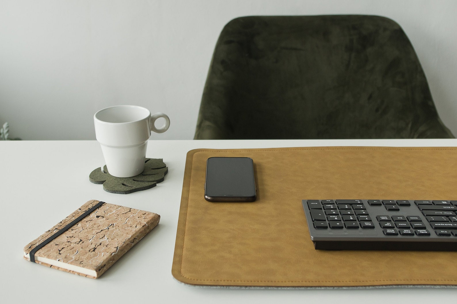 Twosided Laptop Mat / Desk Mat /Eco Nubuck and Felt Desk Pad Etsy
