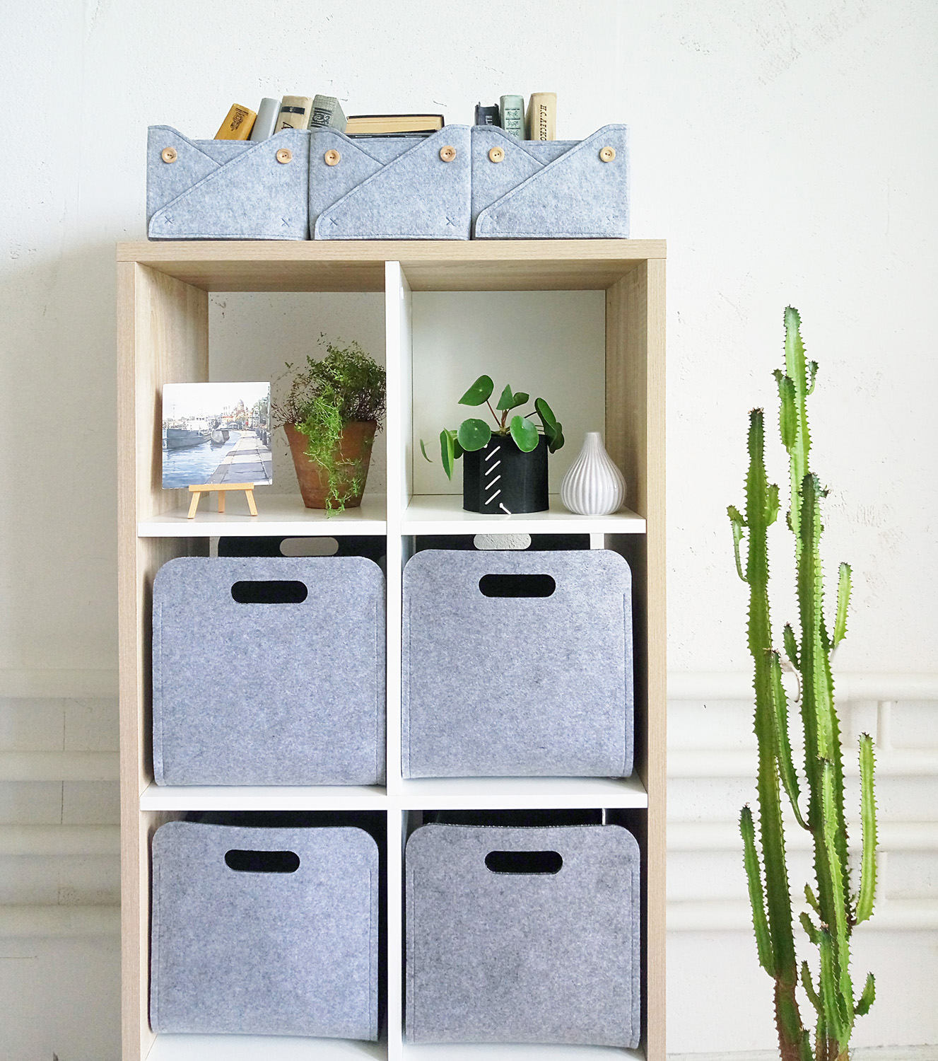 Modern Storage Basket / Felt Storage Bin / Household Storage / Etsy