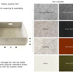 Strong Storage Basket / Felt Storage Bin / Clothes storage / Minimalist Home storage / Possible in Custom Size image 3