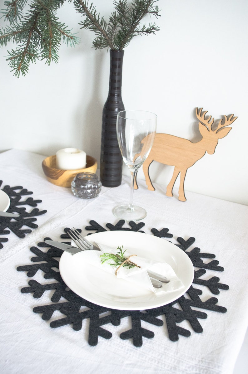 Christmas Placemats / Set Felt Placemats / Fir Branches / Etsy UK