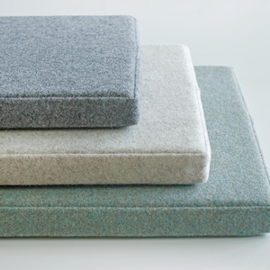 Custom Size Seat Cushion/ Rectangle Chair Cushion from Wool Felt/ Floor Pillow/ Cushion 1,5&quot; 2&quot; 3&quot; 4&quot; thick