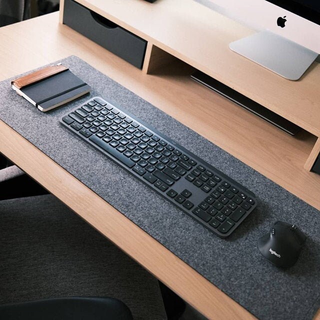 Gray Desk Pad / Felt Mat / Laptop Mat / Desk Mat / Different Etsy