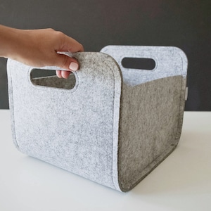 Modern Storage Basket / Felt Storage Bin / Household Storage / Possible in Custom Size image 3