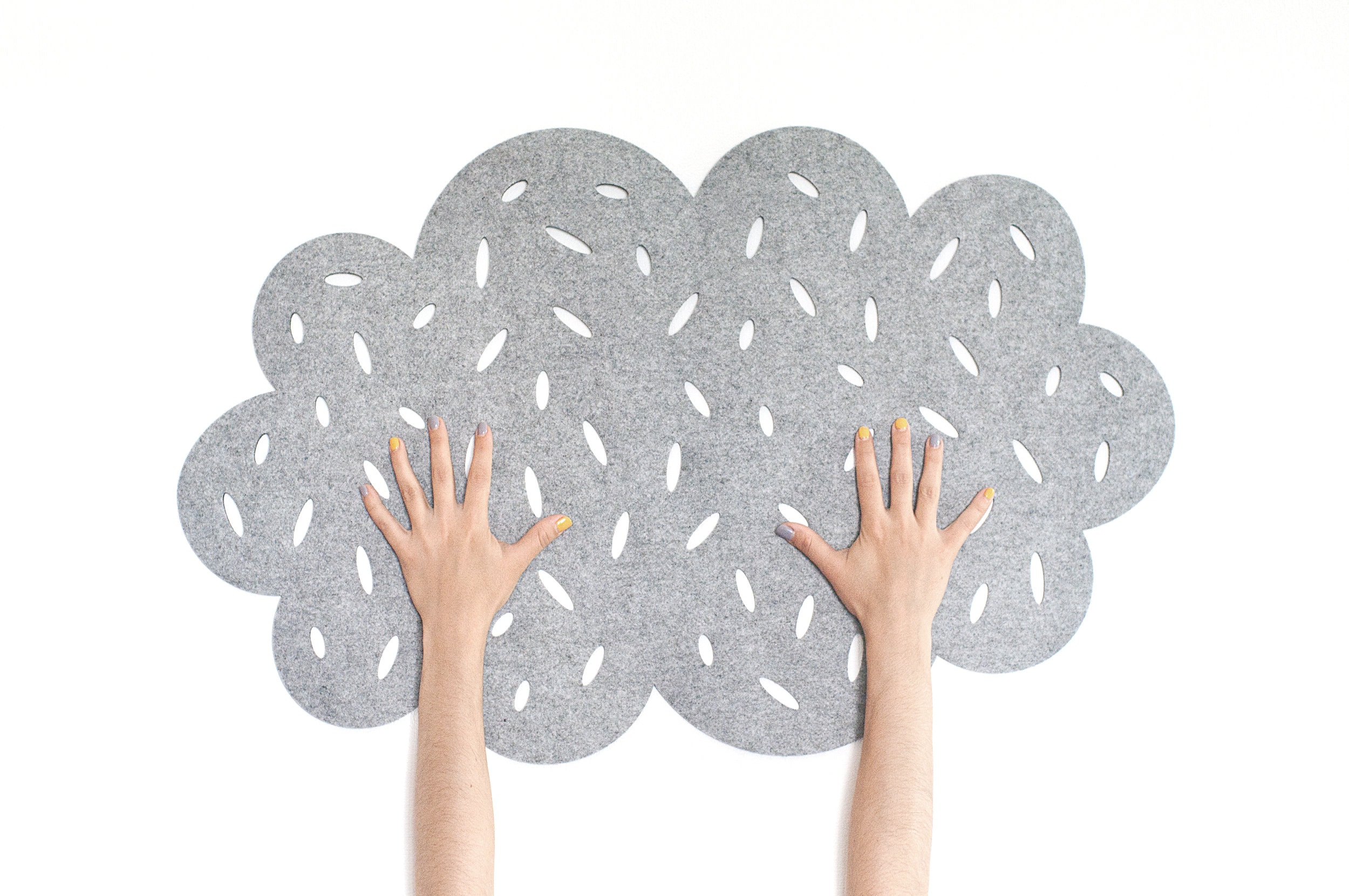 Cloud Bath Mat / Polyester Felt Mat / Bathroom Decor Etsy