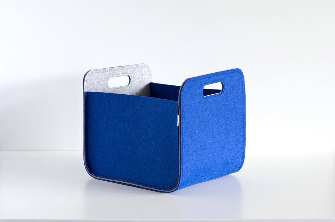 Colorful Felt Storage Bin / Nursery Storage Bin / Modern Etsy
