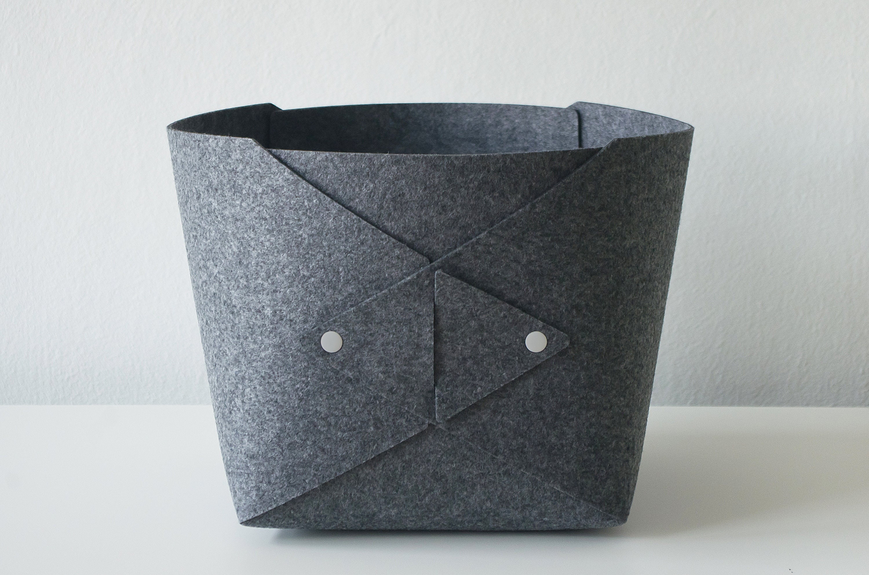 Felt Storage Racks Felt Storage Bin With Buttons / Collapsible Desktop - Etsy