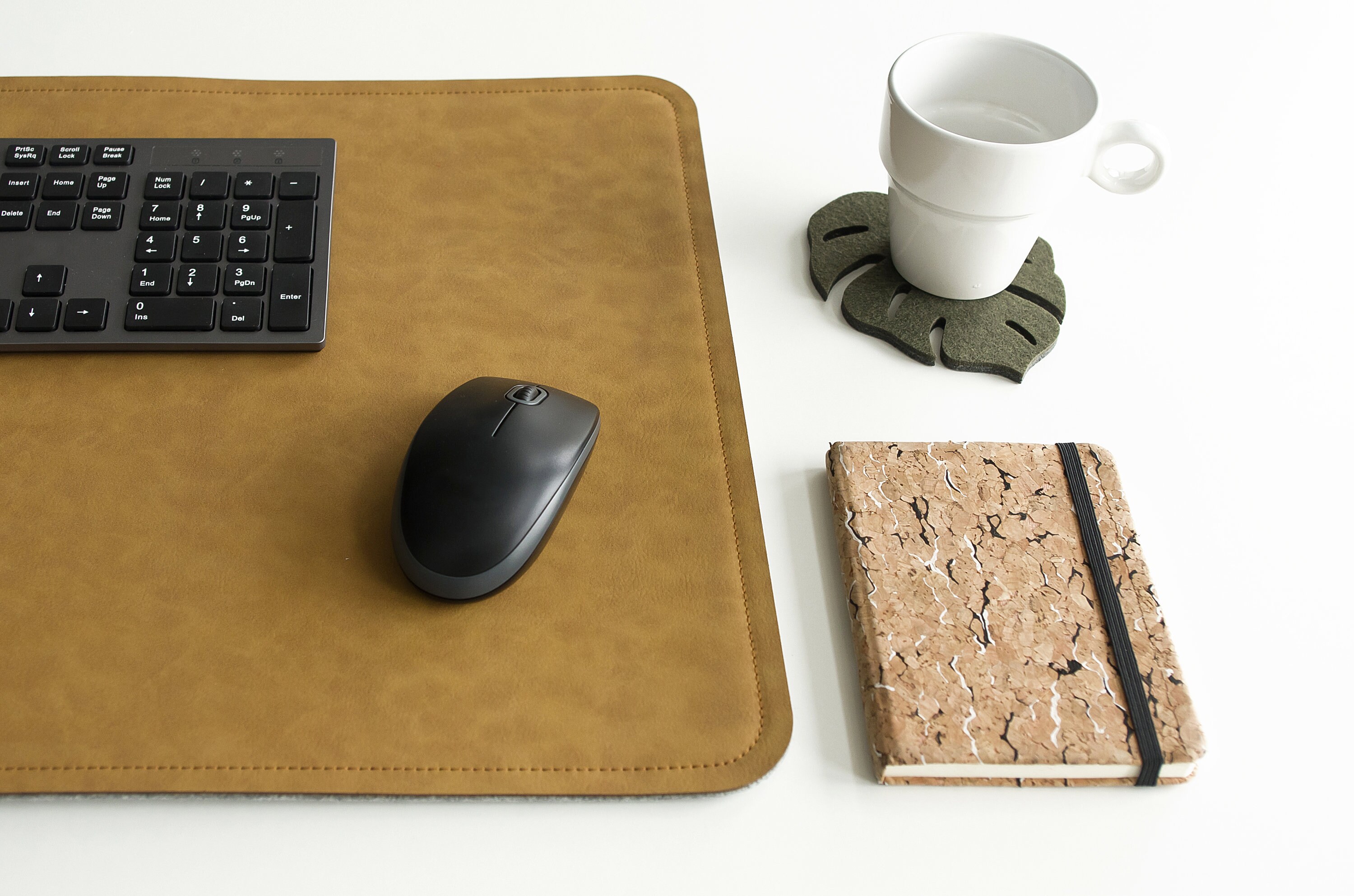Twosided Laptop Mat / Desk Mat /Eco Nubuck and Felt Desk Pad Etsy