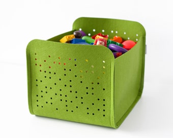 Modern Storage Basket / Felt Storage Bin / Felt Basket / Gray Storage / Household Storage / Felt box