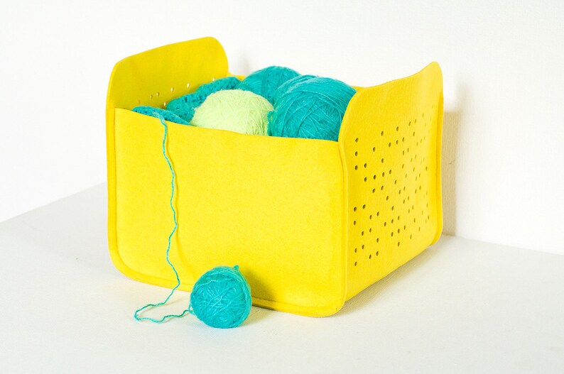 Modern Storage Bin Colorful Storage Felt Box 10x12x9.25 Nursery Storage Household Storage